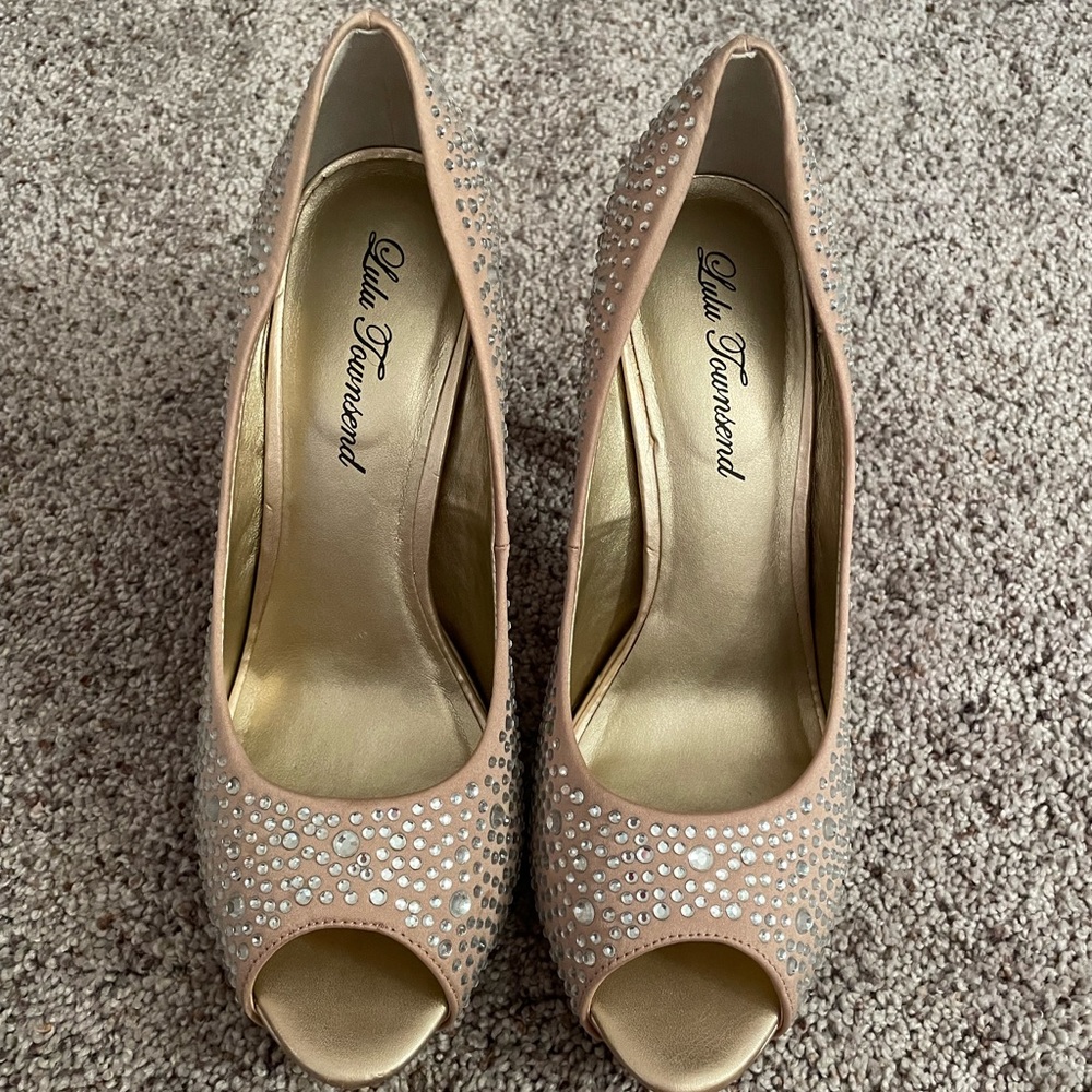 Lulu Townsend Jeweled Heels